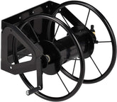 Tambur furtun Relaxdays, tambur furtun cu manivelă, pentru furtun de 60 m, oțel, ÎxLxA: 41,5 x 54 x 45 cm, negru
