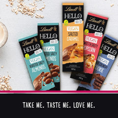 Lindt Chocolate HELLO Vegan Sweet'N Salty Popcorn, baton de 100 grame Naty Shop
