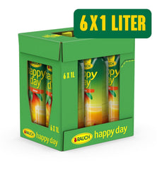 Rauch Happy Day Mango | Băutură rafinată cu fructul pasiunii | O mulțime de vitamina C | 6 x 1 litru, Tetra Prisma Naty Shop