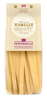 BioGourmet Pappardelle búzacsírával - Bio széles tészta pörköltekhez és szószokhoz - extra tápanyagokkal | 500 g bio és vegán