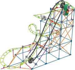 K'NEX 51438 Typhoon Frenzy hullámvasút, 2 az 1-ben modell színes építőkészlet fiúknak és lányoknak, 19 lábos játék, 640 részes gyerek építőkészlet 9 éves + gyermekek számára
