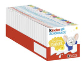 Kinder csokoládé (20 x 50 g) - Valentin-napi ajándék neki és neki, farsangi és mardi gras édességek - töltött tejcsokoládé - 20 csomag, 4 db külön szelet