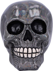 Craniu din plasă de pește argintiu holografic Ornament craniu din plasă de pește argintiu holografic, argintiu, 16,5 cm Statuete si sculpturi Naty Shop