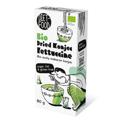 Fettuccine Konjac Shirataki Organic 80g – Alacsony kalória és alacsony szénhidráttartalmú, gluténmentes, alacsony szénhidráttartalmú, alkalmas keto diétákhoz, tápióka liszttel