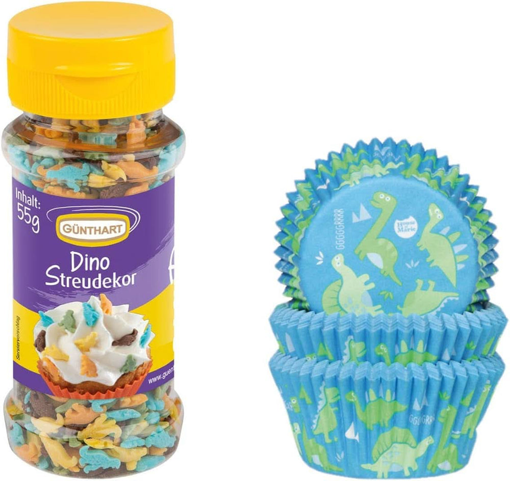 Szett Günthart Backdecor, Dino permetező, 55 grammos és 50 papírzacskós Sprinkles Naty Shop