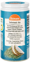 Ostmann Gewürze - Celeriesalz | Zum Verfeinern zährlicher herzhafter Gerichte | Recyclebare, nachfüllbare Streudose | 50 g szűrőben