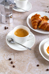 MÄSER 934105 Seria Belmira, serviciu clasic de cafea pentru 6 persoane, set de cafea cu 18 piese, atemporal, elegant, delicat, porțelan, alb