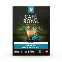 Café Royal Espresso Decaffeinato 36 Kapseln für Nespresso Kaffee Maschine - 5/10 Intensität - UTZ-zertifiziert Kaffeekapseln aus Aluminium (Packung mit 2)