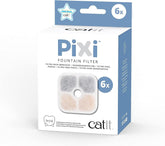 Catit 43722 Pixi Ersatzfilter, Trinkbrunnenfilter für die Catit Pixi Trinbrunnen, 6er Pack, Weiß