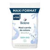 BIOLANE 12 Maxi Squares nedves betétek - Babák - 100% organikus - 720 pamut - érzékeny bőrre - Átöltözés és piperecikkek - születéstől fogva - Franciaországban készült