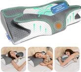 IDEA Pillow Pernă din spumă de memorie, pernă ergonomică Pernă ortopedică Durere de gât, pernă de dormit pentru dureri laterale de spate și abdominale, pernă pentru gât Pernă anti sforăit pentru adulți Perne ortopedice cervicale Naty Shop Titlu implicit
