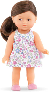 Corolle 9000240020 - Romy brunett Les Trends Mini Corolline 20 cm, francia baba bájjal és vanília illattal, 20 cm