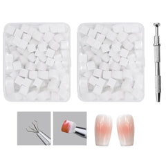 200 Stück Nail Art Schwamm Mit Metallgreifer, Sponge Nagel Pinsel, Nageldesign Zubehör Schwammpinsel, Um Eine Vielzahl Von Gradient Nail Art Patterns Zu Erstellen(Weiß?