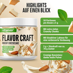 Biscuit Chessecake ízű por sok darabbal - 250 gramm Naty Shop Flavors