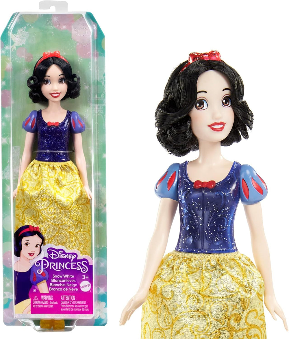 Mattel Disney Princess játék Hófehér mozgatható baba csillogó ruhákkal és kiegészítőkkel Disney film ihlette ajándék gyerekeknek HLW08 Naty Shop Dolls hajpánt