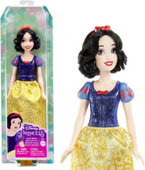 Mattel Disney Princess játék Hófehér mozgatható baba csillogó ruhákkal és kiegészítőkkel Disney film ihlette ajándék gyerekeknek HLW08 Naty Shop Dolls hajpánt