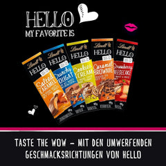 Ciocolată Lindt HELLO Crunchy Nougat, baton de 100 grame Bomboane de Ciocolata Naty Shop