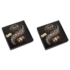 Díszdoboz LINDOR Extra Black 70% Cacao, Ajándékcsokoládé, kb. 15 LINDOR szarvasgomba, 186 g (2 db-os csomag)