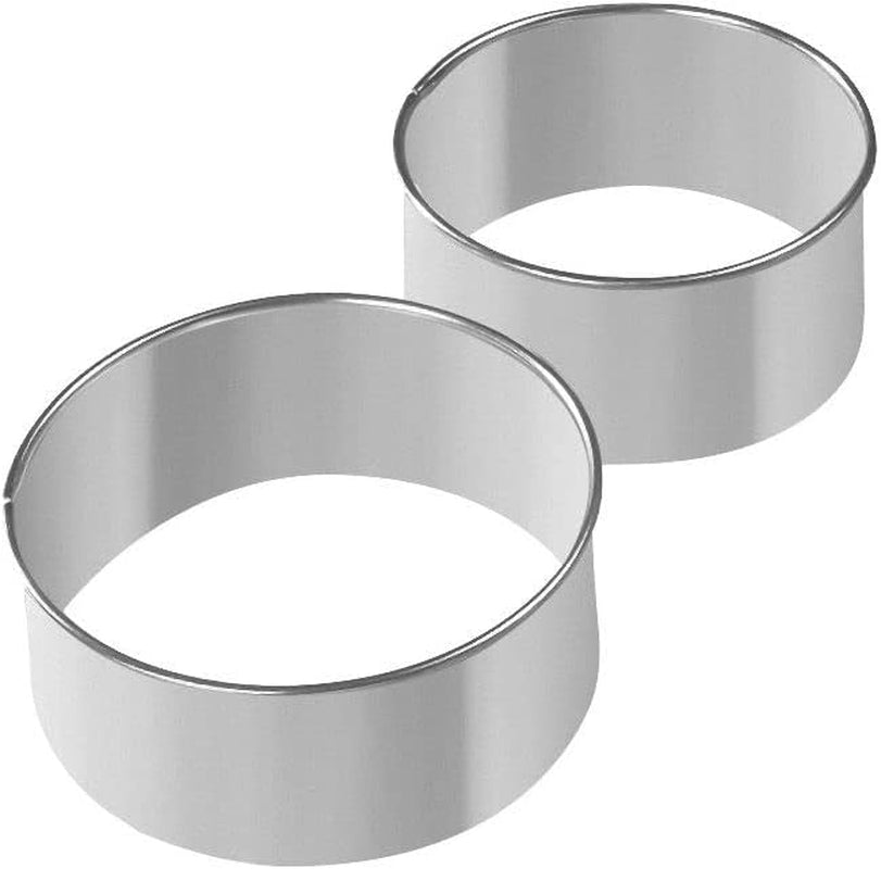 Forme de aluat Fackelmann, set de 2, metal, multicolore, 8 și 9 cm, înălțime 5 cm