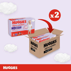 Huggies Ultra Comfort, Bugyi pelenka, 5-ös méret (12-17 kg), 68 db-os bugyipelenka csomag