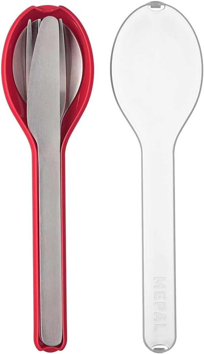 Mepal - Set tacâmuri 3 piese Ellipse, pentru călătorii Bucatarie Naty Shop Nordic Red