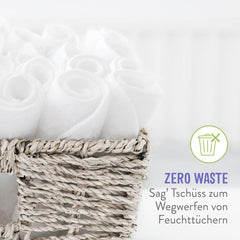 Bambino Mio újrafelhasználható baba törlőkendők – Basic – környezetbarát, vegyszermentes, kétoldalas, mosható, 10 csomag, felhő – a csomagolás változhat