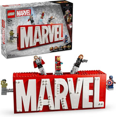 LEGO Marvel: Marvel logó és minifigurák - Hulk, Thor, Vasember, Fekete Özvegy és Amerika Kapitány gyűjteménykészlet - Bosszúállók figuraépítő készlet - Ajándék fiúknak és lányoknak 12 éves kortól 76313 Építőkészletek Beuche den LEGO-Store Alapértelmezett cím