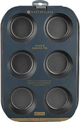 Masterclass 6-Loch-Muffinblech Mit PTFE-, PFOA- Und Bpa-Freiem Antihaftbeschichtung, Robustes 1Mm Dickes Karbonstahlblech, 27 X 18Cm Cupcake-Form Formák és tálcák sütéshez Naty Shop
