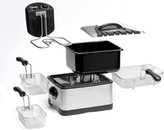 Olajsütő Bestron XL 3 sütőkosárral, Hidegzóna technológiával és kivehető olajtartállyal, 4 literes, 2000 W Háztartási gépek Naty Shop