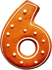 Formă de biscuiți Wilton Numărul 6: Set de forme de biscuiți din oțel inoxidabil pentru fursecuri și biscuiți: Forme de biscuiți cu numere și litere - 7,5 cm