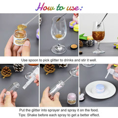 Ehető glitter italokhoz, 4 grammos Glitter Naty Shop