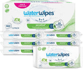 WaterWipes Sensitive+ Hydrating Boost nedves törlőkendők, hidratáló törlőkendők, 360 darab (6 csomag), 3 az 1-ben tiszta, ápoló, hidratáló, 99% aloe vera víz, illatmentes baba törlőkendők