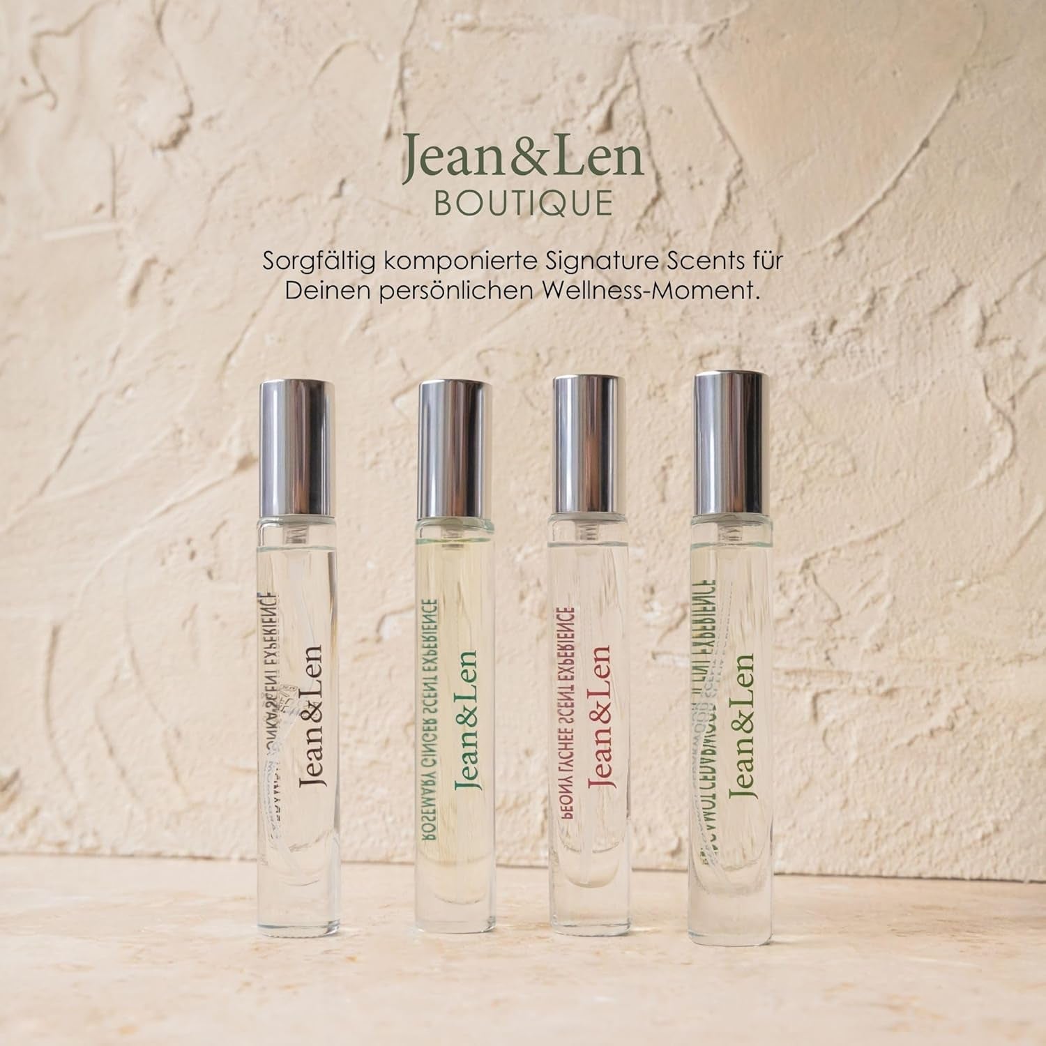 Jean & Len Scent Experience Rosemary & Ginger, Apă de toaletă cu aromă de rozmarin și ghimbir, Mini parfum practic, Ideal pentru călătorii, Sticlă de înaltă calitate, 10 ml