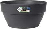elho Vibia Campana Bowl 27 - Ghiveci de flori pentru exterior - Ø 27,0 x H 14,0 cm - Negru/Antracit