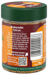 Fuchs Gourmet Selection Klassisch/Heimisch – Bratkartoffel Gewürzsalz, nachfüllbares Kartoffel Gewürz, Salz zum Würzen von Brat- & Ofenkartoffeln, Pommes Frites & Co, vegán, 70 g