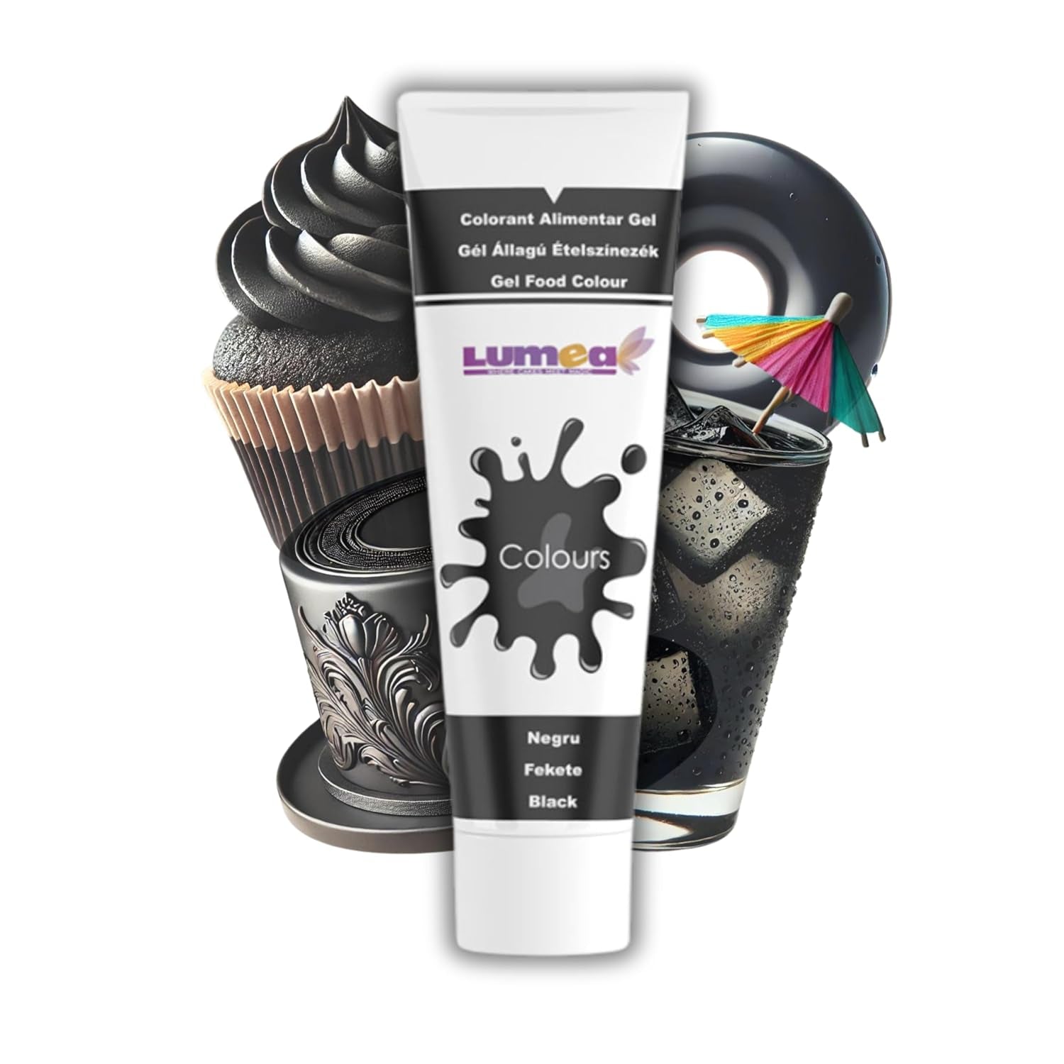 Dekozauber24 Colorant alimentar roșu, gel, 30g, vegan, fără zahăr, foarte concentrat, colorant alimentar roșu pentru fondant, cremă de unt, băuturi și multe altele