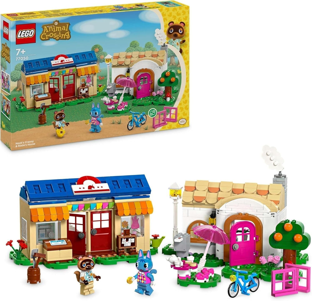 LEGO Animal Crossing Nook's Shop és Sophie's House készlet, kreatív játék gyerekeknek 2 minifigurával a videojáték-sorozatból, ajándék lányoknak és fiúknak 7 éves kortól 77050 Építőkészlet Besuche den LEGO-Store Single