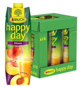 Rauch Happy Day Peach | A napon érett gyümölcsökből | 6 x 1 literes, Tetra Prisma Alkoholmentes italok Naty Shop