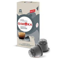 Gimoka Kaffeekapseln Espresso Deciso, Intensität 13/13-100 Kapsel - Kompatibel mit Nespresso* Haushalts-Espressomaschinen - 100 Stück (10 x 10 Getränke) - Hergestellt in Italien