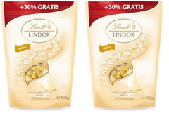 Lindor fehér csokoládé golyók | 400g kb. 30 db fehér csokoládé golyó szájban olvadó töltelékkel | Ajándék csokoládé | Csokoládé ajándék (2 db-os csomag)