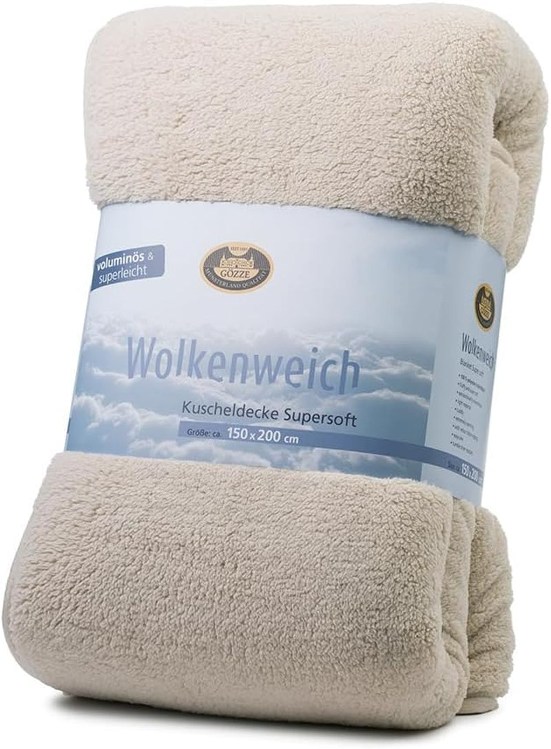Gözze - Cloud puha bújós takaró, báránybőr utánzat, 100% poliészter (mikroszál), 150 X 200 cm - Camel Paplanok és paplanok Naty Shop Camel