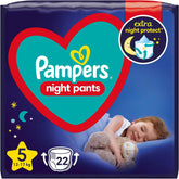 Pampers pelenkák (régi verzió), éjszakai nadrágok, 5-ös méret, 22 darab, 12 kg-17 kg