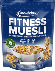 IronMaxx Fitness müzli - Sütemény és krém, 2 kg-os zacskó | Fehérjében gazdag vegán müzli ropogós tartalommal | Alacsony cukor- és magas rosttartalmú