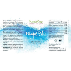 Colorant alimentar natural albastru pudră Magic Blue Spirulina (vegan crud) Albastru închis până la albastru deschis pastel - Colorant alimentar pudră cu alge ficocianină - Colorant alimentar natural | Pureraw 5G