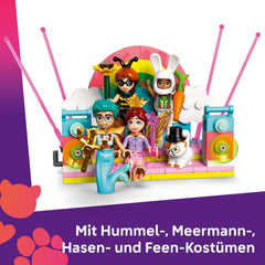 LEGO Friends Kostümparty mit Einhorn und Fee - Spielzeug für Mädchen ab 6 Jahren - Bühne, DJ-Pult, 4 Minipuppen, der Katze Churro und Einer Pferdefigur sowie lustigem Zubehör - Ajándékötlet - 42661