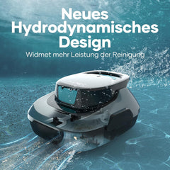 Robot de piscină AIPER Scuba SE, curățitor de piscină fără fir cu baterie, timp de curățare de 90 de minute, curățare automată cu funcție de auto-parcare, curățitor de piscină ușor, ideal pentru piscine cu fund plat