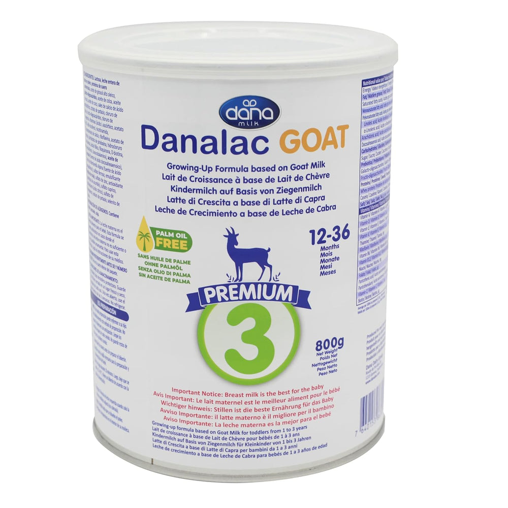 Danalac (1 db-os csomag) Advanced Kecsketej-formula a növekedésért 800 g Babatejpor, Stage 3 kisgyermekek és 1-3 éves babák számára