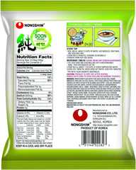 NONGSHIM - Soon Veggie Ramyun instant tészta - 6 x 112 g - Több csomag