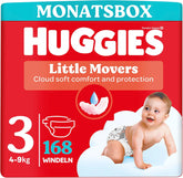 Huggies baba pelenkák Little Movers, Disney Design, 3-as méret, 168-as szám (3 x 56), havi doboz