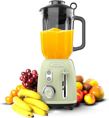 Cecotec Standmixer Retro Power Black Titanium Retrogreen. 1200 W Maximale Leistung, 2 Geschwindigkeiten, 4-Klingen-Messer Mit Schwarzer Titanbeschichtung Und 1,5L Krug, Vintage-Design in Grün Kitchen Naty Shop Green